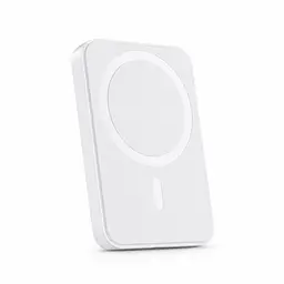 Магнітний повербанк MagSafe 5000 мА·год — ультратонкий, з двосторонньою зарядкою. Білий