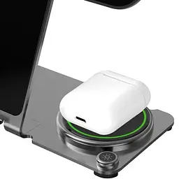 БЗП WIWU Wi-W005 3 in 1 wireless charger Black - мініатюра 4