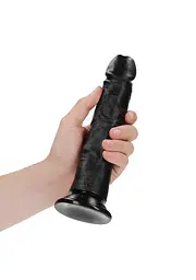 Фалоімітатор RealRock Curved Realistic 8" 20.5 см (чорний) - мініатюра 5