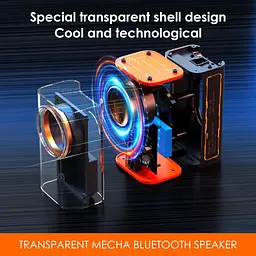 Портативна Bluetooth колонка K07 із прозорим корпусом, LED-підсвіткою та TWS - мініатюра 9