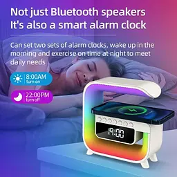 Настільна лампа G3 Mini з Bluetooth колонкою, будильником і бездротовою зарядкою 15 Вт - мініатюра 3