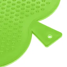 Дошка обробна пластикова для нарізки м'яса, риби, овочів та фруктів у формі яблука (220х210 мм), Kitchette Салатовий 85896 - мініатюра 7