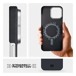Чехол ArmorStandart BlackIcon Aramid Plain MagCase для Apple iPhone 16 Pro Max Black (ARM90170) - мініатюра 7