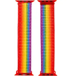Ремінець Nylon для Apple Watch 38/40/41/42mm(ser.10) Різнокольоровий / Rainbow