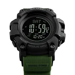 Наручний годинник чоловічий Skmei 1358 Army Green, 1358AG (12275) - мініатюра 3