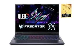 Acer Ноутбук Predator Helios Neo 14 PHN14-71 14.5" WQXGA IPS, Intel U9-285H, 32GB, F1TB, NVD5070-8, Lin, чорний