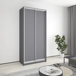 Шафа-купе дводверна MebelStar Стандарт AL 2ДСП 110x45x240 см Антрацит (MBS-3547)