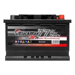 Автомобільний акумулятор BlackMax 6СТ-77Ah АзЕ 720A (EN) B5008 - мініатюра 1