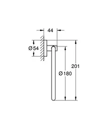 Кільце для рушника Grohe Essentials 1024612430 Чорний - мініатюра 4