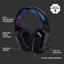 Ігрові навушники Logitech G535 Lightspeed Wireless Black (981-000972) [70702] - мініатюра 7