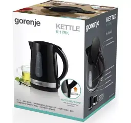 Електрочайник GORENJE K 17 BK (KE01301Z-GS) - мініатюра 4
