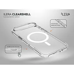 Чохол iLera ClearShell Camera Button with MagSafe для Apple iPhone Air Transparent ILHsCLCaB17Air [150427] - мініатюра 4