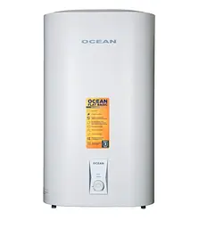 Водонагрівач Ocean FLAT BASIC 100 Л, 2 кВт, сухий, вертикальний, прямокутний, білий (RZB100M ET+DT)