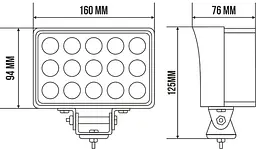 Світлодіодна додаткова LED фара Belauto Flood Алюмінієвий корпус (BOL1503F) - мініатюра 2