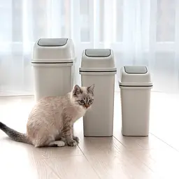 Відро для сміття MBM My Home з кришкою 6 л сіре (BIN-12 6L GRAY) - мініатюра 9