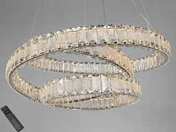 Люстра кришталева підвісна LED Diasha D8879/500CH, хром, Ø52 см, 92 W, пульт - мініатюра 2