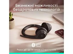 Спеціалізована гарнітура Logitech ZONE 300 Midnight Black (981-001407) - мініатюра 4