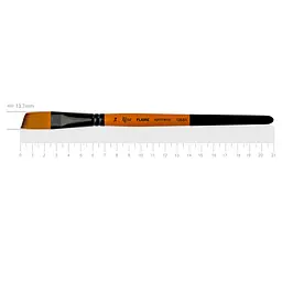 Пензель синтетика кутова Flame 1368А №14 коротка ручка ROSA (4823098534563)