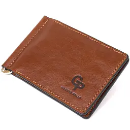 Чоловічий шкіряний зажим для грошей GRANDE PELLE 12х8х0,7 см acs0018630