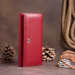 Гаманець на магнітах із клапаном жіночий ST Leather 19244 бордовий - мініатюра 10