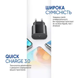 Мережевий зарядний пристрій 25W Fast Charger Type-C + Кабель USB-C to USB-C 1m - мініатюра 3