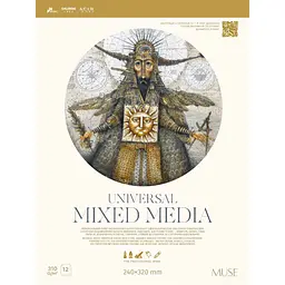 Блок Muse MixTechnique на склейці 24x32 см 12 аркушів в асортименті (PB-GB-012-086) - мініатюра 2