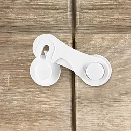 Замок-блокатор для дверцят MBM Kids 2 шт білий (BS-08 WHITE) - мініатюра 2