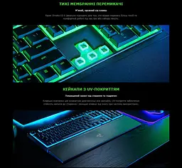Клавіатура ігрова мембранна Razer Ornata V3X N-KRO 1000Hz UKR Black - мініатюра 7