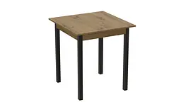 Стіл кухонний Ferrum-decor Дієго 75x90x90 Чорний ДСП Дуб Артізан 16мм (FRD-105721)