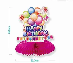 Декор "Happy Birthday" кульки 24.5×22 см