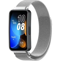 Ремінець DK для Huawei Band 8 / 9 Metal Milanese Loop Magnetic (015813) (silver) - мініатюра 2