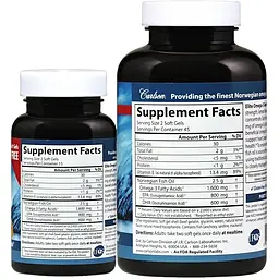 Омега-3 Carlson Elite Omega-3 Gems смак лимона 90+30 желатинових капсул - мініатюра 2