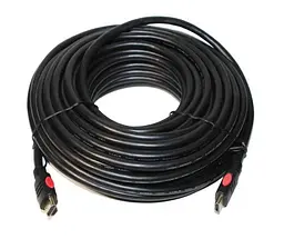 Кабель HDMI (M) – HDMI (M), 15 м, чорний, Tecro, V1.4 (HD 15-00)