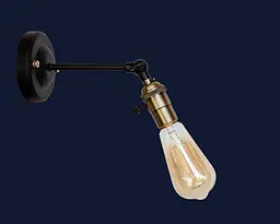 Бра настінне Levistella 752WC1903-1, E27, макс. 60W, чорний, бронзовий патрон, сучасний стиль для дому - мініатюра 2