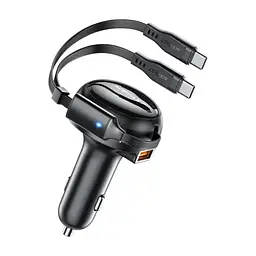 Зарядний пристрій Acefast 3xUSB 53W (2xUSB-C+USB-A) + cable USB-C 2in1 B13 (6974316282921) - мініатюра 4