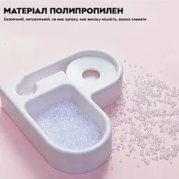 Миска для тварин Semi Animal Bowl 21см*22см*26см 500 мл кутова, White з автоматичною поїлкою - мініатюра 6