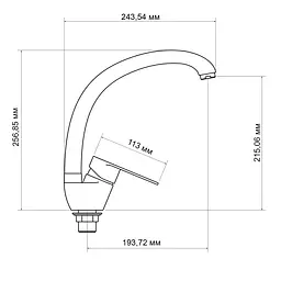 Змішувач для кухні Lidz Tani 008F (k40) LDTAN008FCRM44971 Chrome - мініатюра 2
