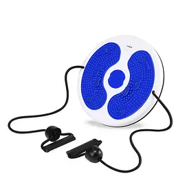 Диск здоров'я для талії Cornix Twisting Waist Disc з еспандерами White/Blue XR-0448