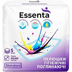 Пелюшки гігієнічні Essenta Standard 60 х 60 см 5 шт. - мініатюра 2