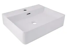 Раковина підвісна Qtap Nando LT 500х420х130 мм, White, прямокутна, без донного клапана QT12116146AW