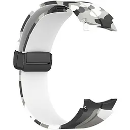 Ремінець для Samsung Galaxy Watch 6 - біло-чорний ширина кріплення 20мм силікон Watchbands Cls-color (W30-8WB3945341) - мініатюра 3