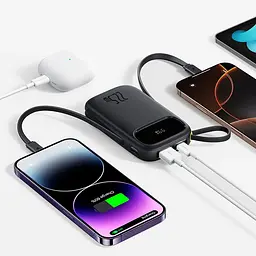 Зовнішній акумулятор Baseus Power Bank EnerFill FC31 Dual-Cable 10000mAh 22.5W (PPQD3-1022D) Black - мініатюра 3
