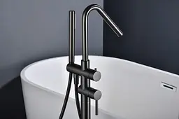 Підлоговий змішувач для ванни Imex Corcega PVD графіт BBECO1/BGM, Графит - мініатюра 2