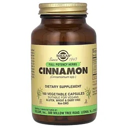 Екстракт Кориці Cinnamon 500 мг - 100 вег. капсул