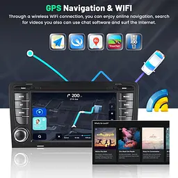 Магнітола Android 13 для Audi A3 8P з CarPlay, GPS і камерою - мініатюра 4