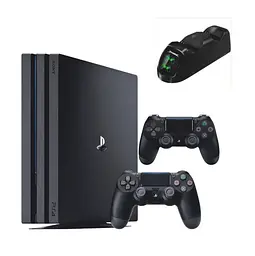 Консоль Sony PlayStation 4 PRO 1TB CUH 70-71 Black обслугована + 2 Геймпада бездротових DualShock 4 + Dobe PlayStation 4 TP4-889 + гарантія Б/В
