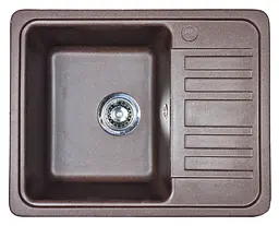 Кухонна мийка Adamant SMALL коричнева 570x455x180 мм, з крилом 57 см - мініатюра 3