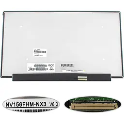 Матриця 15.6 NV156FHM-NX3 1920х1080, 40pineDP, IPS, 144HZ, 300cd/m2, 1200:1 кольоропередача 72%, LED, SLIM без планок та вушок, матова, роз'єм праворуч знизу для ноутбука