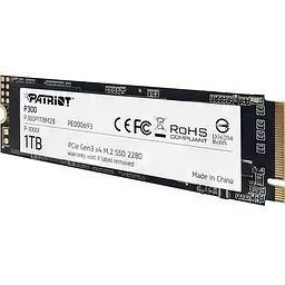 Накопичувач SSD внутрішній Patriot P300 1 TB NVMe M.2 2280 PCIe 3.0x4 P300P1TBM28 - мініатюра 2
