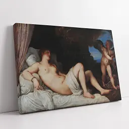 Інтер'єрна картина Даная, Тіціан, Titian, Danae, інтер'єрний декор, 42×60 см (id6979) - мініатюра 2